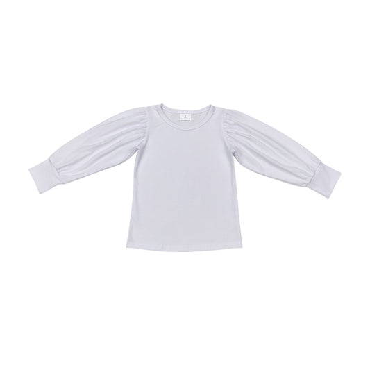 GT0370 Kids Girls White Color Long Sleeve T-shirt