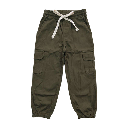 P0135 Girls Boys Army Green Cargo Pants