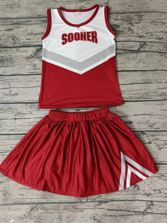 Football Team Sooner Skirt Set Pre-order 3 MOQ