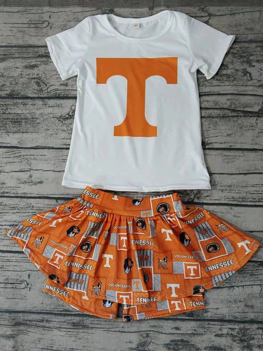 Football Team Tennessee Skirt Set Pre-order 3 MOQ