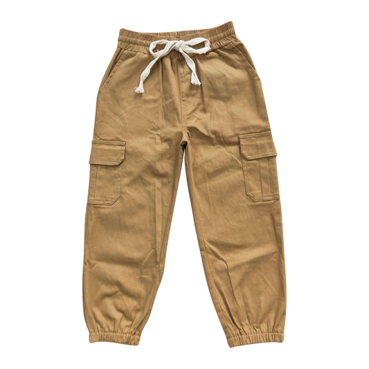 P0134 Girls Boys khaki  Cargo Pants
