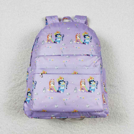 BA0058 Kids Girls Cartoon Dog Purple Bag