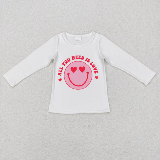 Kids Girls All You Need Is Love Long Sleeve T-shirt