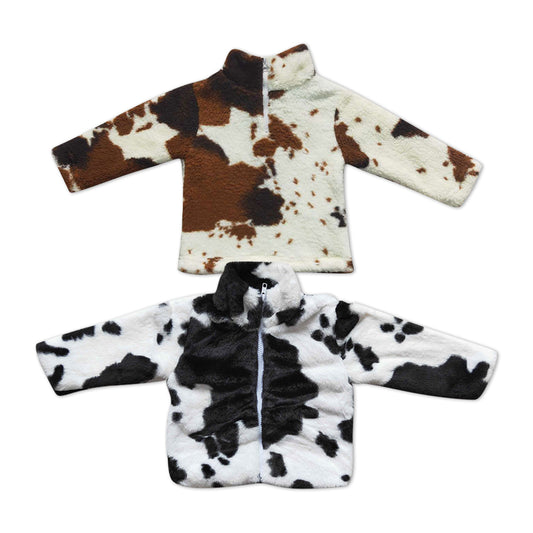 Kids Winter Warm Cow Pullover Top