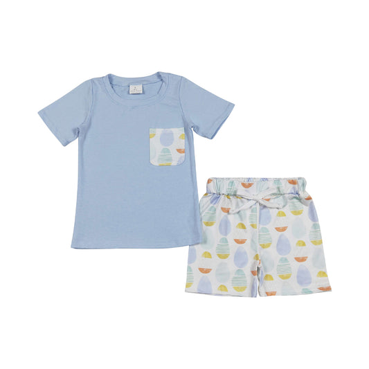 Baby Boys Colorful Eggs Easter Shorts Set