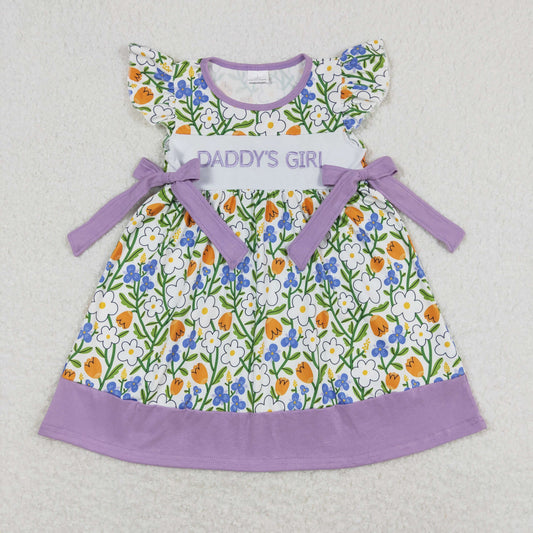 Daddy's Girl Floral Dress With Bow