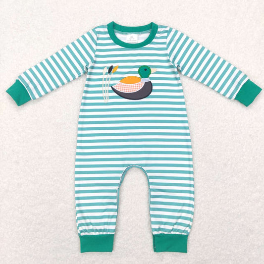 LR0834 Newborn Baby Boys Embroidery Mmallard Romper