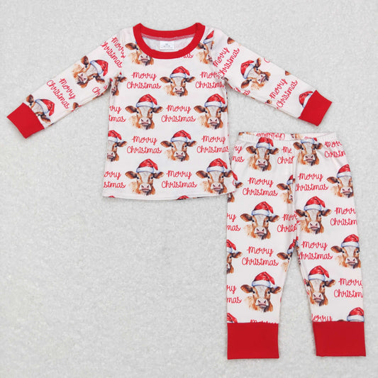 Baby Boys Christmas Highland Cow Pajama Set