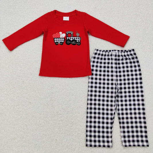 Baby Boys Valentine's Day Heart Truck  Pajama Set