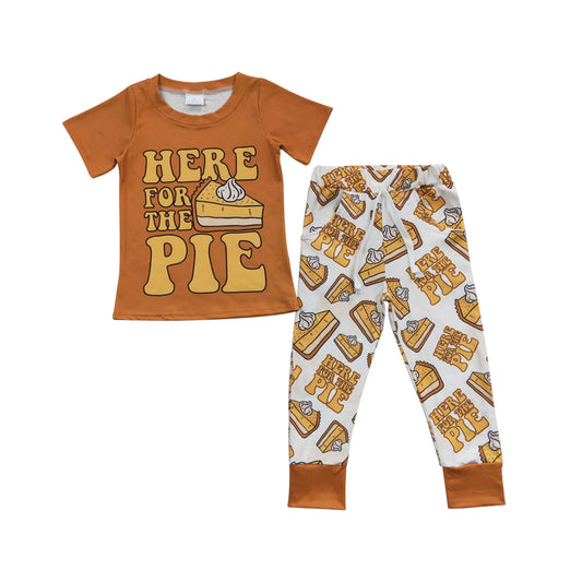 Here for the Pie Boys Outfit Thanksgiving Clothing Set
