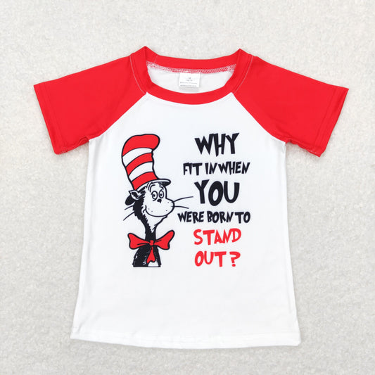 BT0480 Why Fit In When You Were Born To Stand Out Short Sleeve Raglan