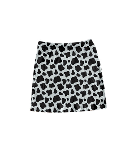 Pre-order GLK0016 Fashion Girls Cow Print Skirt