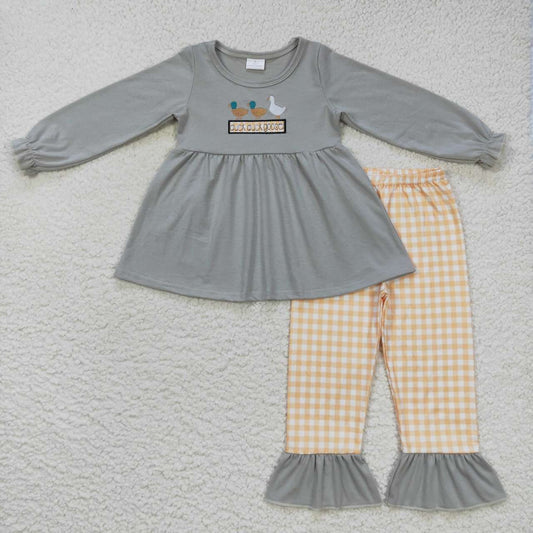 GLP0724 Girls Duck Goose Tunic Top and Pants Outfit