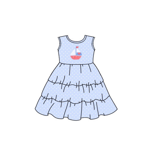 GSD1339 Baby Girls Summer Sailboat Dress Pre-order