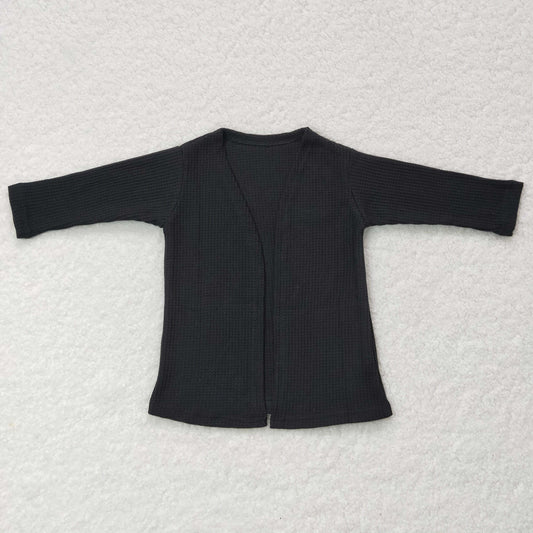 GT0243 Girls Black Color Cardigen Coat