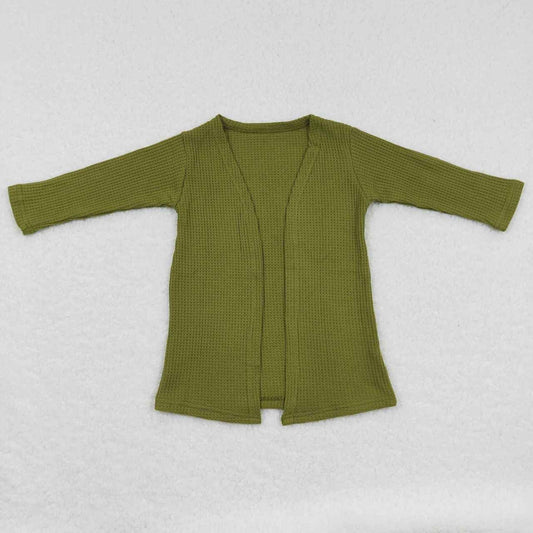 GT0244 Girls Green Color Cardigen Coat