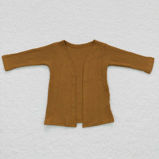 GT0245 Girls Brown Color Cardigen Coat