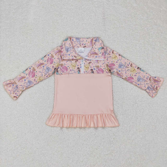 Baby Girls Princess Pullover Pink Long Sleeve Top