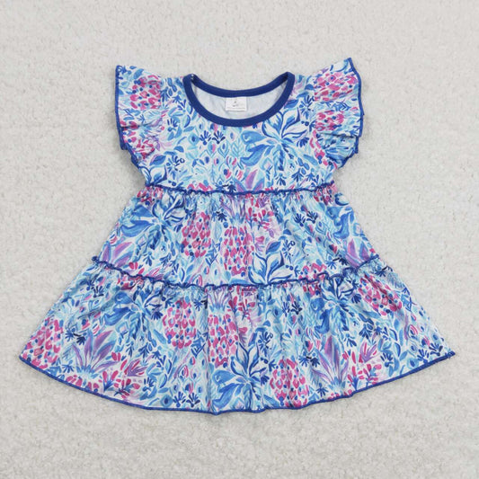 Summer Baby Girls Blue Floral Tunic Top