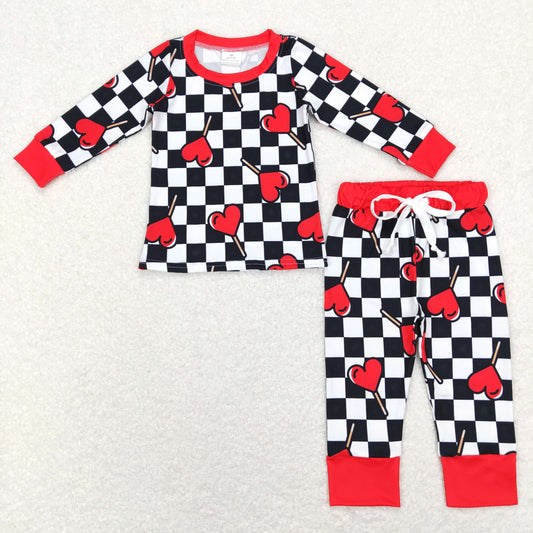Baby Boys Heart Lollipop Long Sleeve Pajama Set