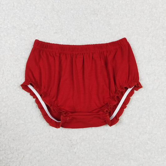 Baby Girls Red Color Cotton Bummie