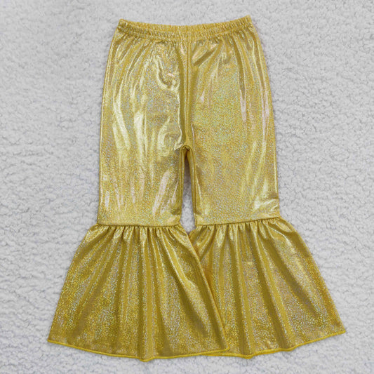 P0183 Girls Fashion Gold Color disco pants