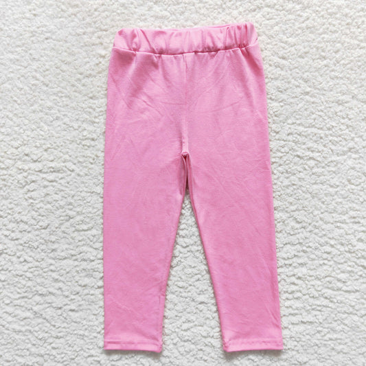 P0212 Girls Pink Knit Cototn Legging Pants
