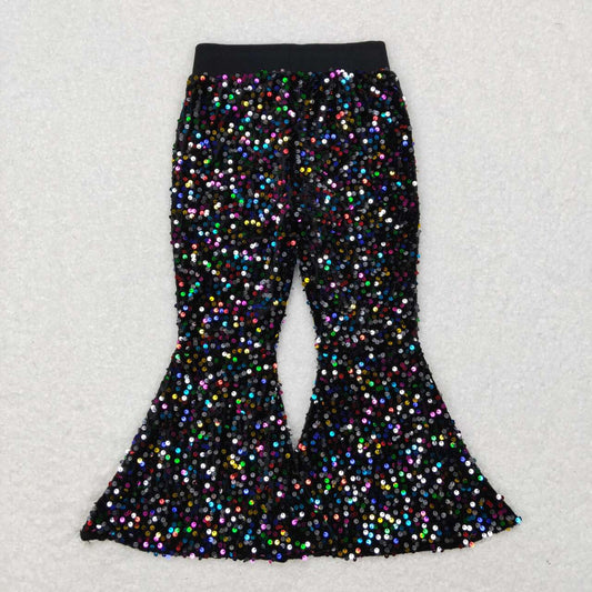 P0329 Kids Girls Colorful Sequin Pants