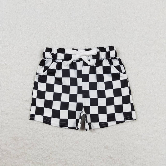 Summer Baby Girls Black Checker Shorts