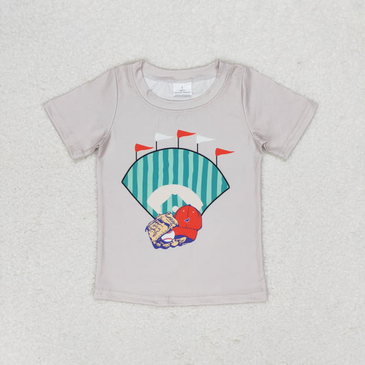 BT0629 Summer Baby Boys  Baseball Short Sleeve T-shirt Top