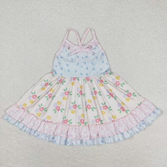 GSD0882  Kids Girls Summer Floral Dress
