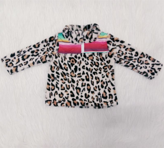 Winter Warm Leopard Long Sleeve Coat Jacket