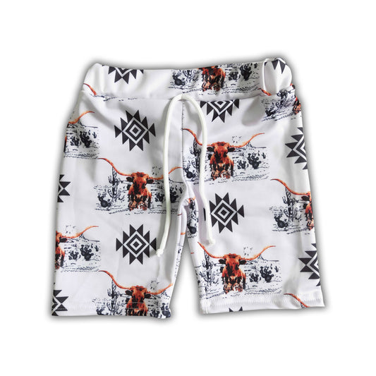 SS0021 Baby Boys Highland Cow Swimming Trunks