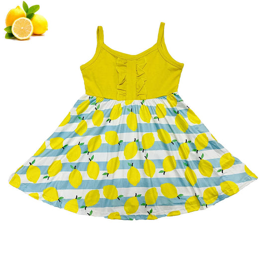 Summer Lemon Sleeveless Dress