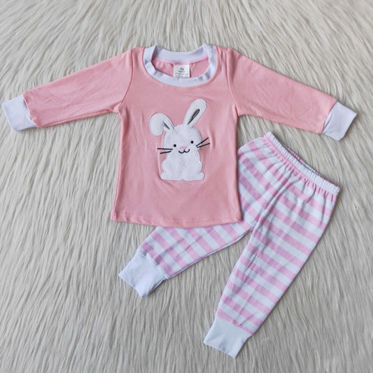 Easter Girls Cute Bunny Pajamas Set