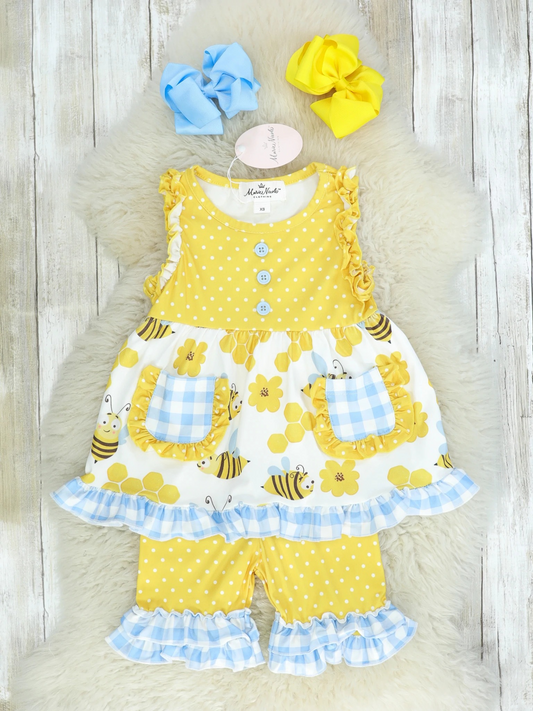GSSO0086 Summer Girls Cute Bee Outfit