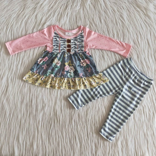 Kids Girls Floral Boutique Outfit