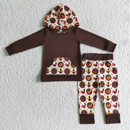 BLP0022 Thanksgiving Turkey Hoodie Top Outfit