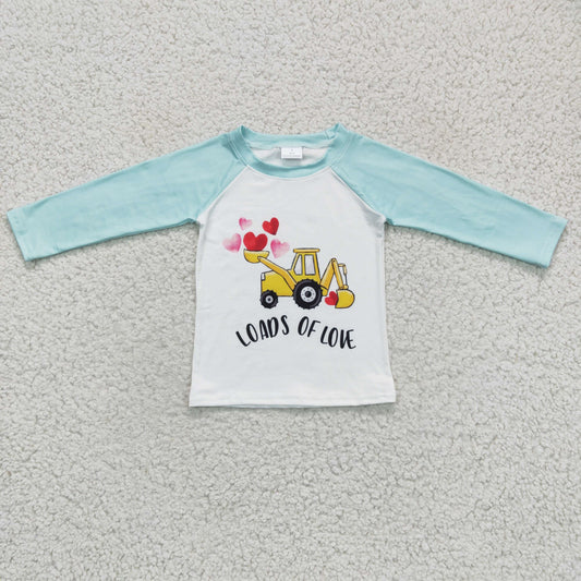 BT0122 Baby Boys Loads Of Love Long Sleeve T-shirt