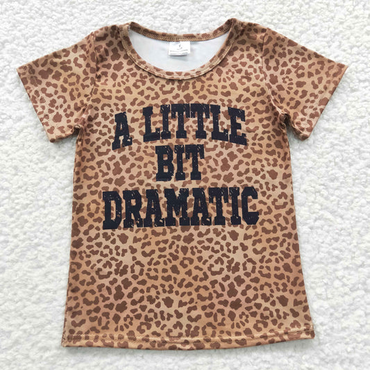 BT0219 A Little Bit Dramatic Leopard T-shirt Top