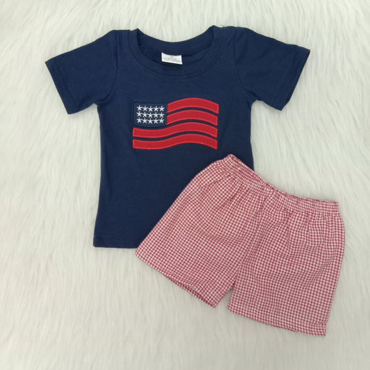 Embroidery Boys July 4th Summer Set