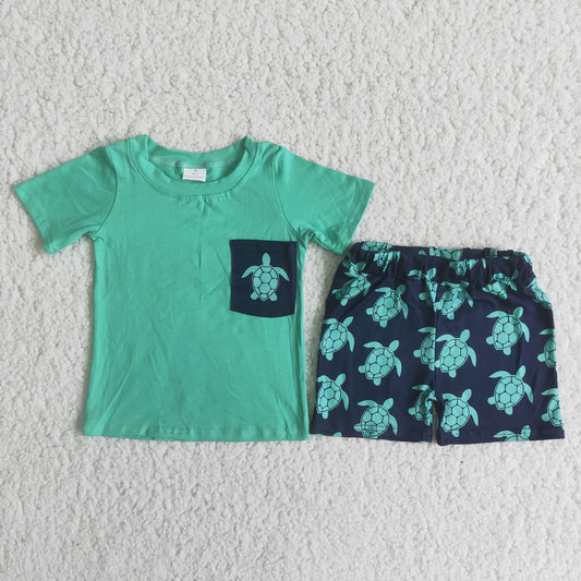 C9-4 Boys Summer Sea Turtle Outfit