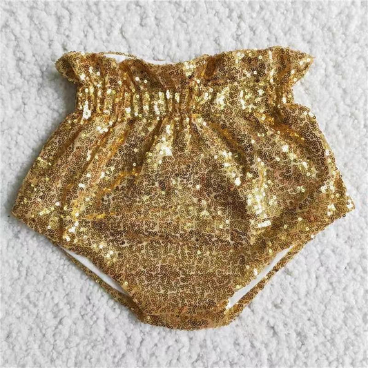 D9-3 Yellow Color Sequin Bummie