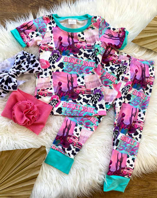 E11-4 Western Design Kids Girls Pajamas Set