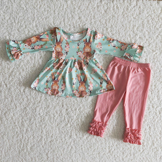6 B10-36 Baby Girls Easter Bunny Outfit