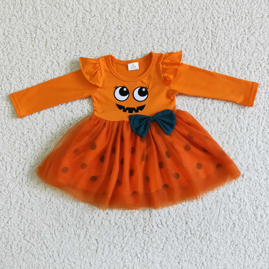GLD0019 Halloween Orange Tulle Dress