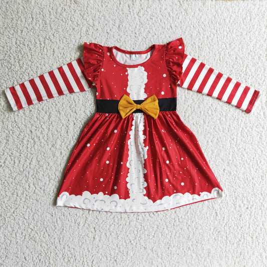 Baby Girls Christmas Snow Red Dress