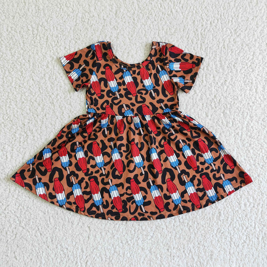GSD0063 July 4th Popsicle Leopard Dress