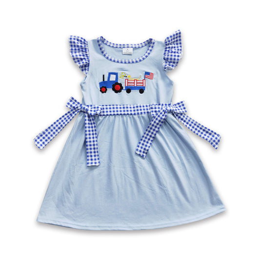 GSD0279 Summer Girls July 4th Embroidery Dress
