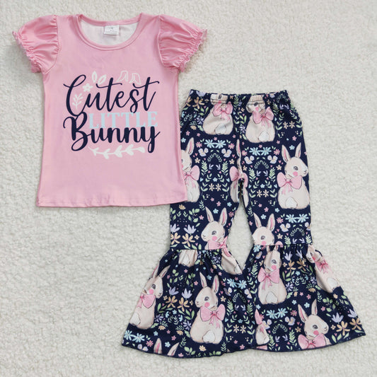 GSPO0461 Easter Cutest Bunny Bell Bottom Pants Outfit